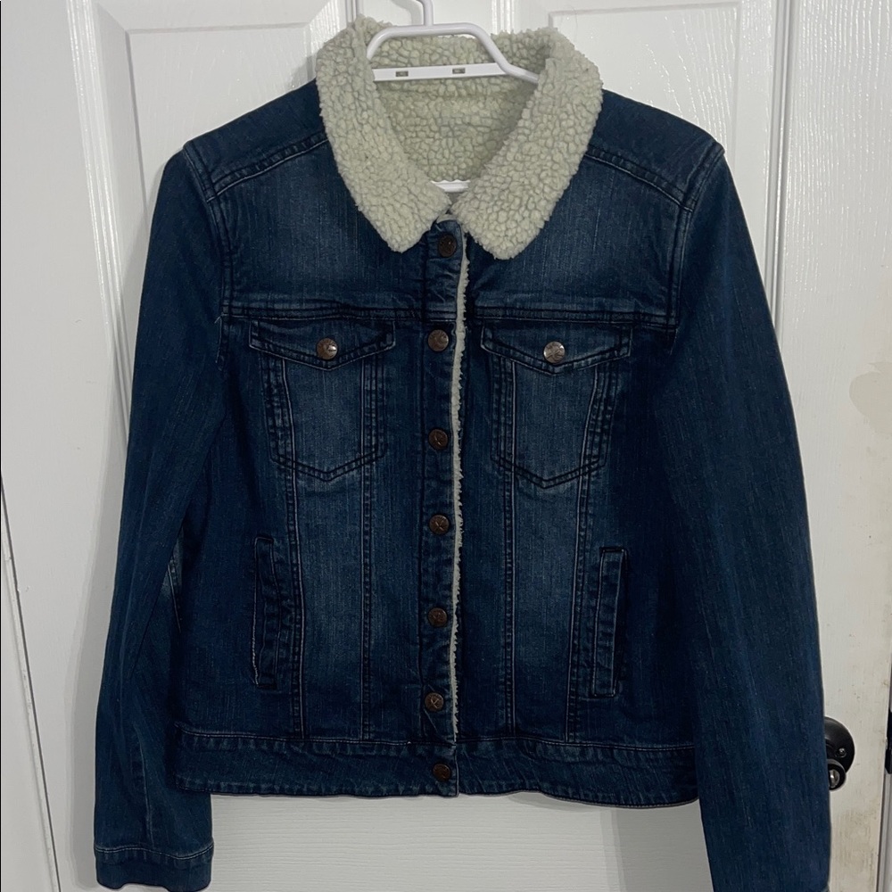 Liquids Denim Jacket with Sherpa Collar